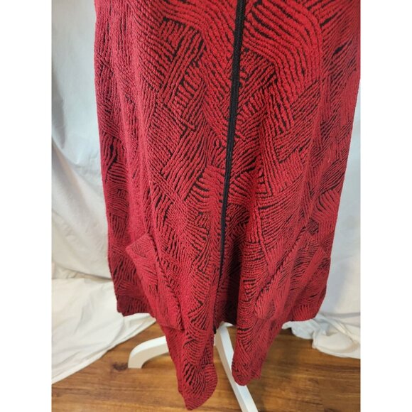 Habitat Clothes To Live In Zip Up Red Asymmetrical Vest Tunic Lagenlook‎ Size S - Picture 4 of 8